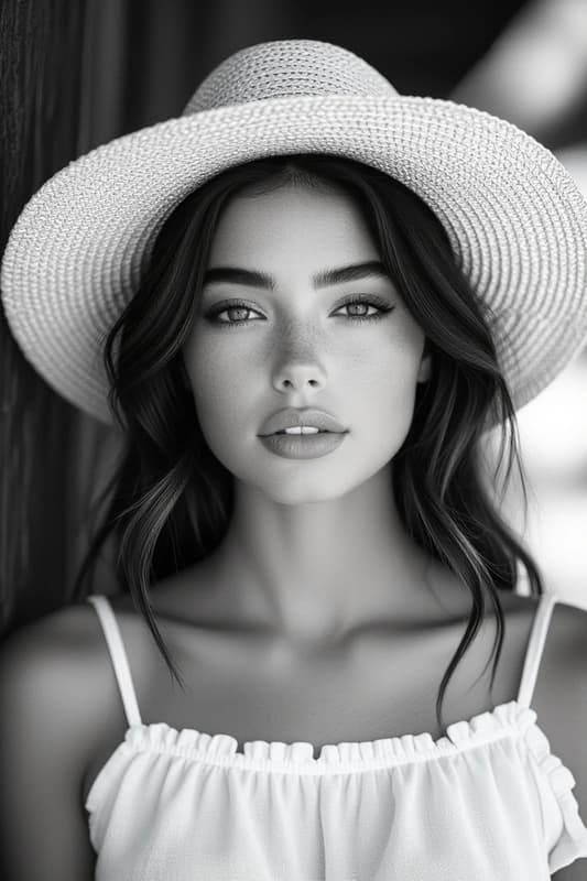 Editorial portrait with dramatic side lighting