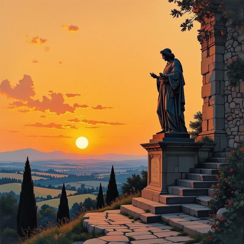 Landscape of a Saint Leonardo da Vincis famous masterpiece