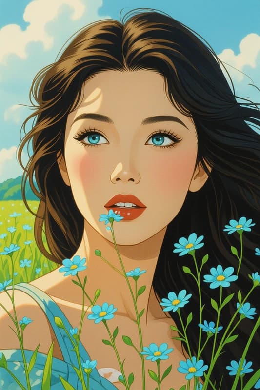 In the heart of a vibrant meadow